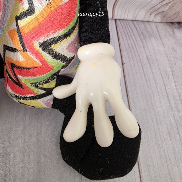 Ertl Jibber Jabber Plush Doll Toy Red Mohawk Rainbow Graffiti 15 Inch 1994